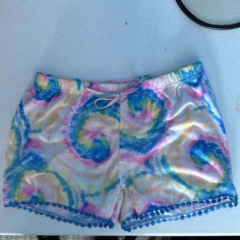 Delia’s Girl Tie-Dye Shorts Size 14/16 Pastel Colors Elastic Waist Casual Summer